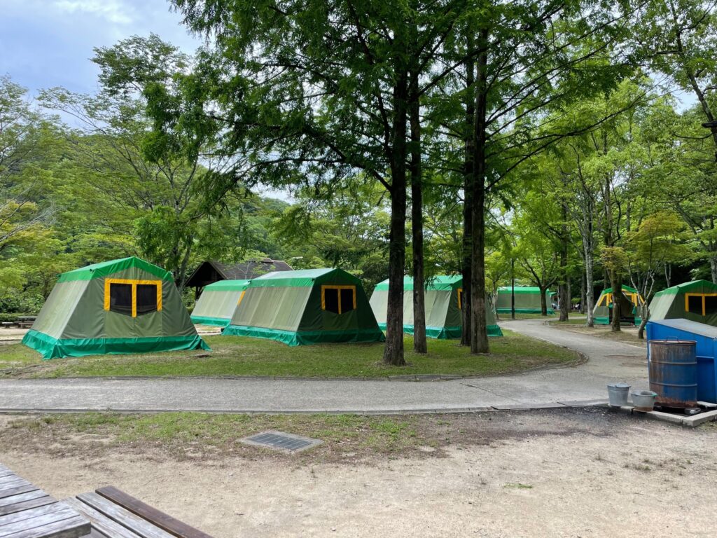 しあわせの村のテントキャンプ場